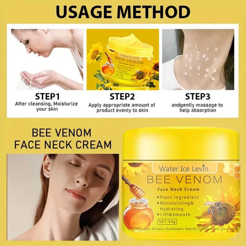 Bee Venom Neck Cream – Firming, Moisturizing & Anti-Wrinkle Repair Cream