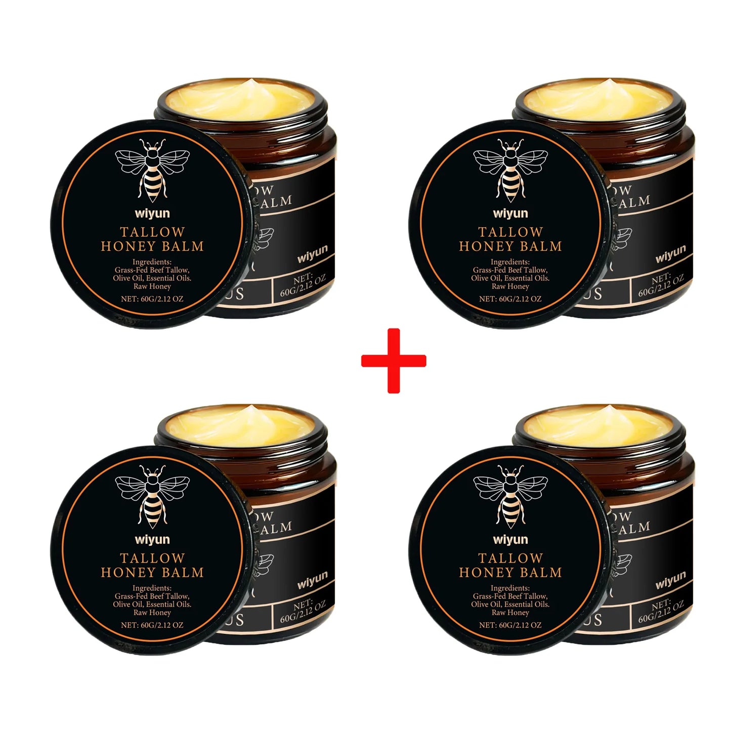 Beef Tallow Honey Cream – Brightening & Firming Moisturizing Body Lotion
