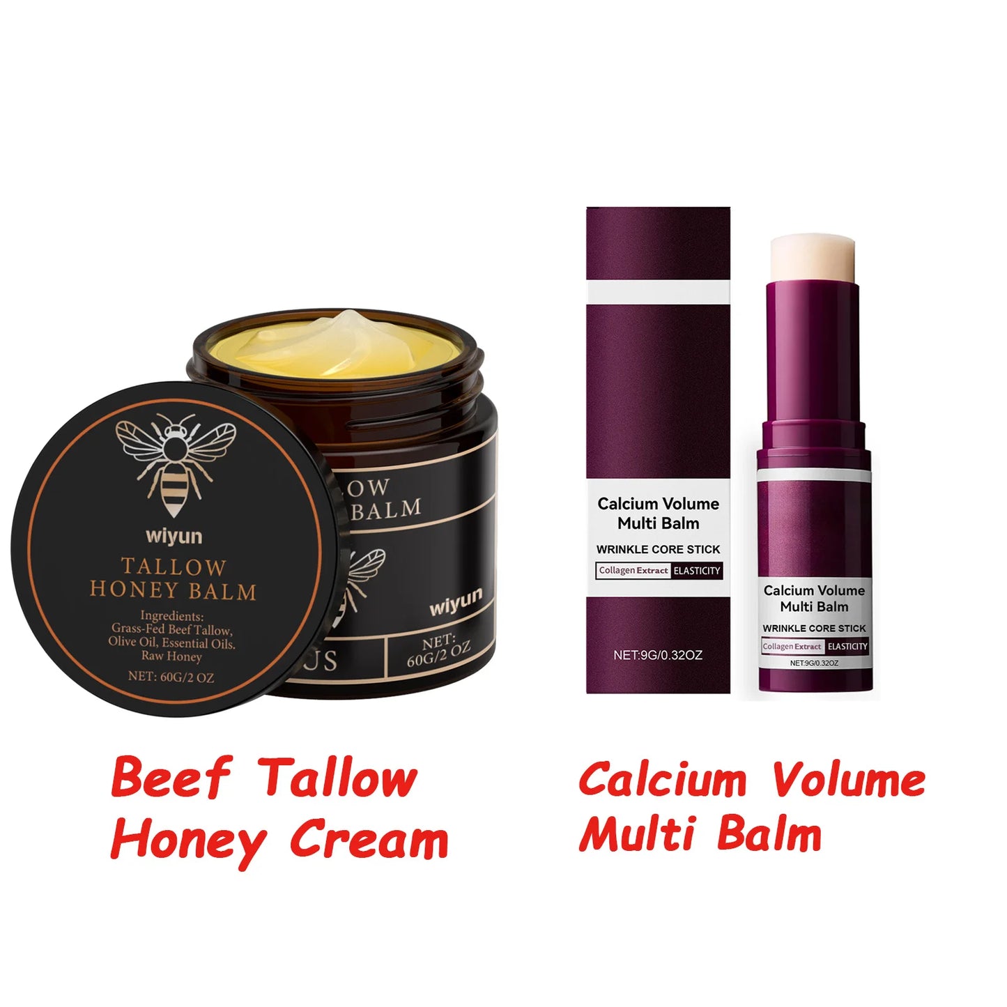 Beef Tallow Honey Cream – Brightening & Firming Moisturizing Body Lotion