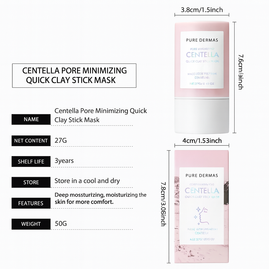 Pure Dermas™ Centella Clay Stick Mask
